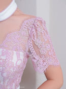 Andy/AN-ON2815/ワンピース/キャバドレス/ハイネック/袖あり/半袖/パールボタン