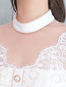 Andy/AN-ON2815/ワンピース/キャバドレス/ハイネック/袖あり/半袖/パールボタン