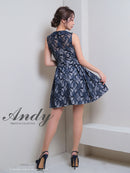 Andy/AN-ON2820/ワンピース/ミニドレス/ワンカラー/総レース/ベルト風ワンピース/キャバドレス