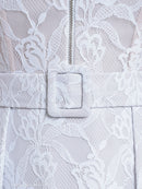 Andy/AN-ON2820/ワンピース/ミニドレス/ワンカラー/総レース/ベルト風ワンピース/キャバドレス