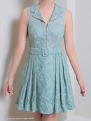 Andy/AN-ON2820/ワンピース/ミニドレス/ワンカラー/総レース/ベルト風ワンピース/キャバドレス