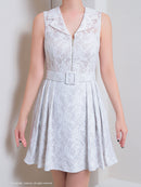 Andy/AN-ON2820/ワンピース/ミニドレス/ワンカラー/総レース/ベルト風ワンピース/キャバドレス