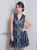 Andy/AN-ON2820/ワンピース/ミニドレス/ワンカラー/総レース/ベルト風ワンピース/キャバドレス