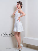 Andy/AN-ON2820/ワンピース/ミニドレス/ワンカラー/総レース/ベルト風ワンピース/キャバドレス