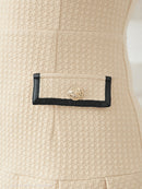 Andy/AN-ON2821/ワンピース/ミニドレス/キャバドレス/プリーツ/バイカラー/Vネック/カットアウト/デザインポケット/ノースリーブ