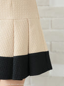 Andy/AN-ON2821/ワンピース/ミニドレス/キャバドレス/プリーツ/バイカラー/Vネック/カットアウト/デザインポケット/ノースリーブ