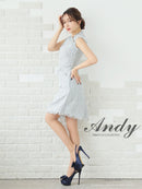 Andy/AN-ON2822/ワンピース/ミニドレス/キャバドレス/ツイード/ボタン/フリンジ/ノースリーブ/Aライン/フレア