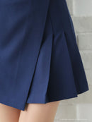 Andy/AN-ON2823/ワンピース/ミニドレス/キャバドレス/フロントジップ/バイカラー/チェーン/袖あり/七分袖/プリーツ