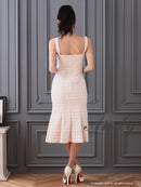 Andy/AN-ON2833/ミニドレス/キャバドレス/チェック/チェーン/ノースリーブ/タイト/マーメイド/ミディアムドレス