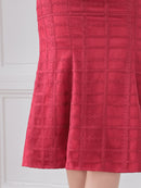 Andy/AN-ON2833/ミニドレス/キャバドレス/チェック/チェーン/ノースリーブ/タイト/マーメイド/ミディアムドレス