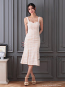 Andy/AN-ON2833/ミニドレス/キャバドレス/チェック/チェーン/ノースリーブ/タイト/マーメイド/ミディアムドレス