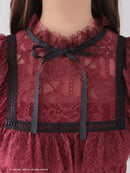 Andy/AN-ON2838/ワンピース/ミニドレス/キャバドレス/シースルー/リボン/レース/ショルダーフリル/ノースリーブ/フレア