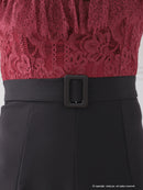 Andy/AN-ON2838/ワンピース/ミニドレス/キャバドレス/シースルー/リボン/レース/ショルダーフリル/ノースリーブ/フレア