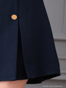 Andy/AN-ON2844/セットアップ/ミニドレス/キャバドレス/フロントジップ/半袖/袖あり/ストレッチ/ボックスプリーツ/フレア