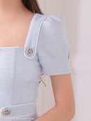 Andy/AN-ON2846/ワンピース/ミニドレス/キャバドレス/フロントジップ/袖あり/半袖/リボン/タイト