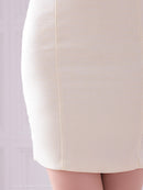 Andy/AN-ON2846/ワンピース/ミニドレス/キャバドレス/フロントジップ/袖あり/半袖/リボン/タイト