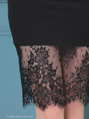 Andy/AN-ON2847/ワンピース/ミニドレス/キャバドレス/レース/オフショルダー/袖あり/七分袖/ワンカラー