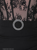 Andy/AN-ON2854/ワンピース/ミニドレス/キャバドレス/2way/レース/リボン/切替/オフショル風/タイト