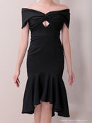 Andy/AN-ON2867/ワンピース/ミディアムドレス/キャバドレス/マーメイド/カットアウト/ワンカラー/オフショル