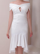 Andy/AN-ON2867/ワンピース/ミディアムドレス/キャバドレス/マーメイド/カットアウト/ワンカラー/オフショル