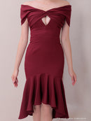 Andy/AN-ON2867/ワンピース/ミディアムドレス/キャバドレス/マーメイド/カットアウト/ワンカラー/オフショル