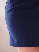 Andy/AN-ON2869/ワンピース/ミニドレス/キャバドレス/ワンカラー/襟付き/袖あり/七分袖/ゴールドボタン/タイト