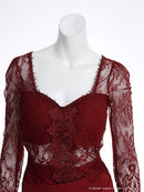 Andy/AN-ON2880/ワンピース/ミニドレス/キャバドレス/レース/七分袖/アシンメトリー/タイト