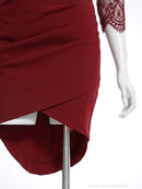 Andy/AN-ON2880/ワンピース/ミニドレス/キャバドレス/レース/七分袖/アシンメトリー/タイト