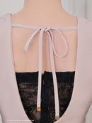 Andy/AN-ON2884/ワンピース/ミニドレス/キャバドレス/レース/袖あり/オフショル風/リボン/ベルトデザイン/切替/アシンメトリー/タイト