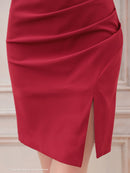 Andy/AN-ON2887/ワンピース/ミニドレス/キャバドレス/タイト/スリット/カットアウト/袖あり/ベルト風