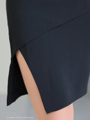 Andy/AN-ON2890/ミニドレス/キャバドレス/レース/タイト/スリット/クルーネック/ベルト風