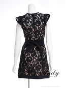 Andy/AN-ON2891/ワンピース/ミニドレス/キャバドレス/総レース/フラワーレース/バックリボン/タイト