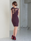Andy/AN-ON2893/ワンピース/ミディアムドレス/キャバドレス/カットアウト/レース/タイト/ノースリーブ
