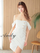 Andy/AN-ON2901/ワンピース/ミニドレス/キャバドレス/タイト/2way/オフショルダー/ベア/カシュクール