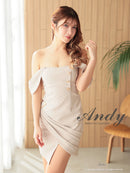 Andy/AN-ON2901/ワンピース/ミニドレス/キャバドレス/タイト/2way/オフショルダー/ベア/カシュクール
