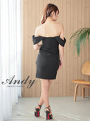 Andy/AN-ON2901/ワンピース/ミニドレス/キャバドレス/タイト/2way/オフショルダー/ベア/カシュクール