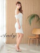 Andy/AN-ON2901/ワンピース/ミニドレス/キャバドレス/タイト/2way/オフショルダー/ベア/カシュクール