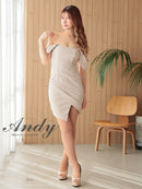 Andy/AN-ON2901/ワンピース/ミニドレス/キャバドレス/タイト/2way/オフショルダー/ベア/カシュクール