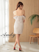 Andy/AN-ON2901/ワンピース/ミニドレス/キャバドレス/タイト/2way/オフショルダー/ベア/カシュクール
