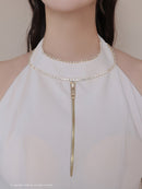 Andy/AN-ON2908/ワンピース/ミニドレス/キャバドレス/ホルターネック/バスト切り替え/フロントジップ/ハイネック/ビジュー/リボン/フレア