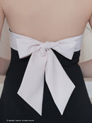 Andy/AN-ON2908/ワンピース/ミニドレス/キャバドレス/ホルターネック/バスト切り替え/フロントジップ/ハイネック/ビジュー/リボン/フレア