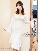 Andy/AN-ON2919/ワンピース/ロングドレス/キャバドレス/オフショルダー/長袖/袖あり/バストシアー/キャミソール/マーメイド