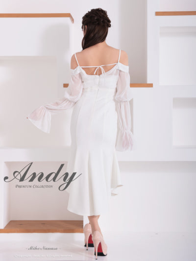 Andy/AN-ON2919/ワンピース/ロングドレス/キャバドレス/オフショルダー/長袖/袖あり/バストシアー/キャミソール/マーメイド
