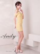 Andy/AN-ON2938/ワンピース/ミニドレス/キャバドレス/アシンメトリー/ワンショルダー/フロントジップ/タイト