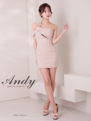 Andy/AN-ON2938/ワンピース/ミニドレス/キャバドレス/アシンメトリー/ワンショルダー/フロントジップ/タイト