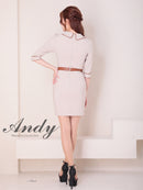 Andy/AN-ON2940/ワンピース/ミニドレス/キャバドレス/ジャケット風/パイピング/袖あり/ハーフスリーブ/アシンメトリー/タイト