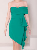 Andy/AN-ON2941/ワンピース/キャバドレス/ミニドレス/シンプル/オフショル/タック/ワンショルダー/フリル/アシンメトリー/タイト