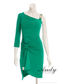 Andy/AN-ON2958/ワンピース/ミニドレス/キャバドレス/アシンメトリー/ワンショルダー/ドレープ/ワンカラー/タイト