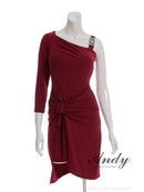 Andy/AN-ON2958/ワンピース/ミニドレス/キャバドレス/アシンメトリー/ワンショルダー/ドレープ/ワンカラー/タイト