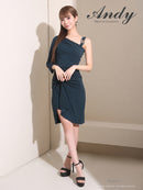 Andy/AN-ON2958/ワンピース/ミニドレス/キャバドレス/アシンメトリー/ワンショルダー/ドレープ/ワンカラー/タイト